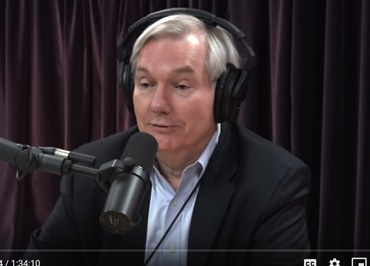 Screenshot of Michael T. Osterholm on Joe Rogan podcast