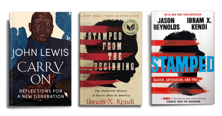 three books for Juneteenth on a white background
