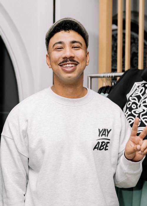 Photo of illustrator Yay Abe, credit to Saulegh Hendricks